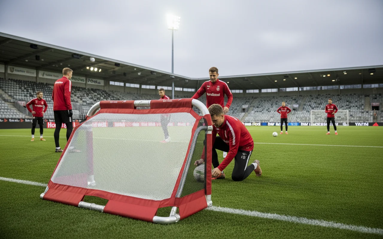 Fotballmål med logo